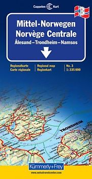 Mittel-Norwegen Nr. 03 Regionalkarte Norwegen 1:335 000