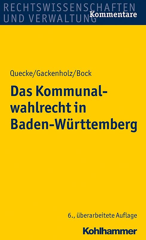 Das Kommunalwahlrecht in Baden-Württemberg