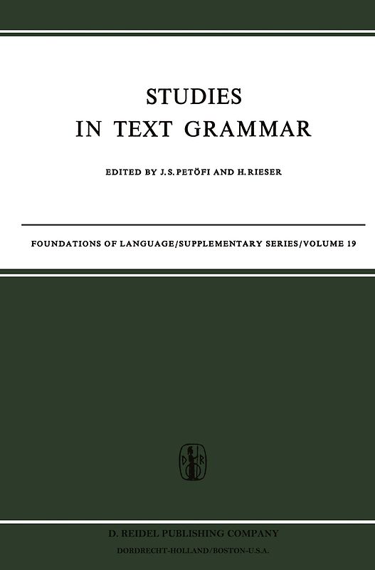 Studies in Text Grammar