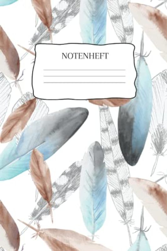 Notenheft: Blanko Notenheft für Hobby und Musikunterricht, 11 Notensystemen je Seite, 120 Seiten, A5