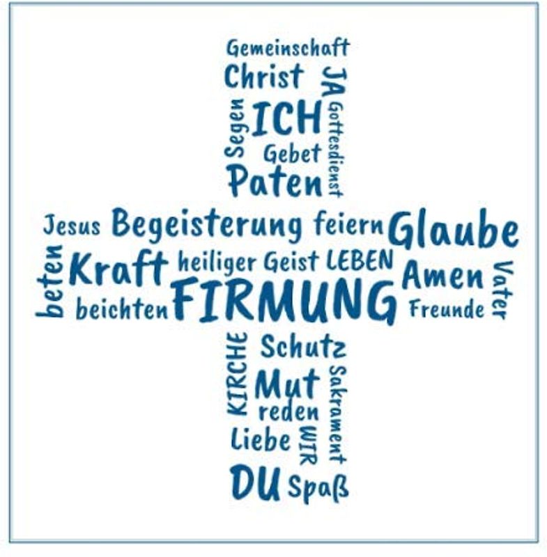 Gästebuch zur Firmung: Erinnerungsbuch zum Eintragen von Glückwünschen | christliche Geschenkbücher | Edition: blau