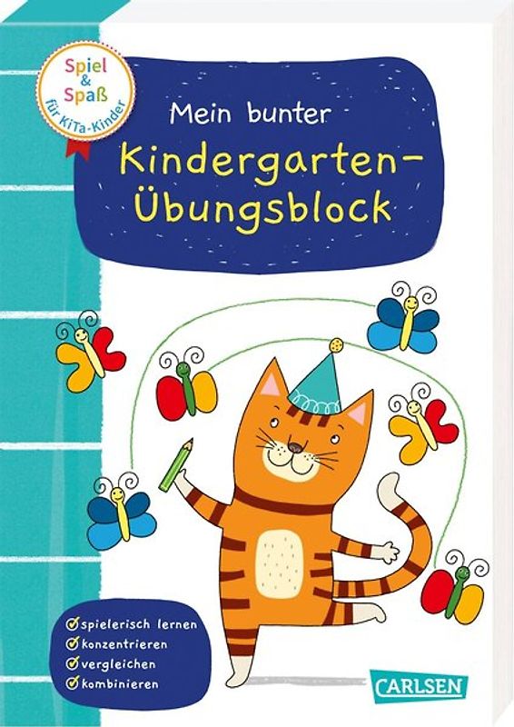 Spiel+Spaß für KiTa-Kinder: Mein bunter Kindergarten-Übungsblock