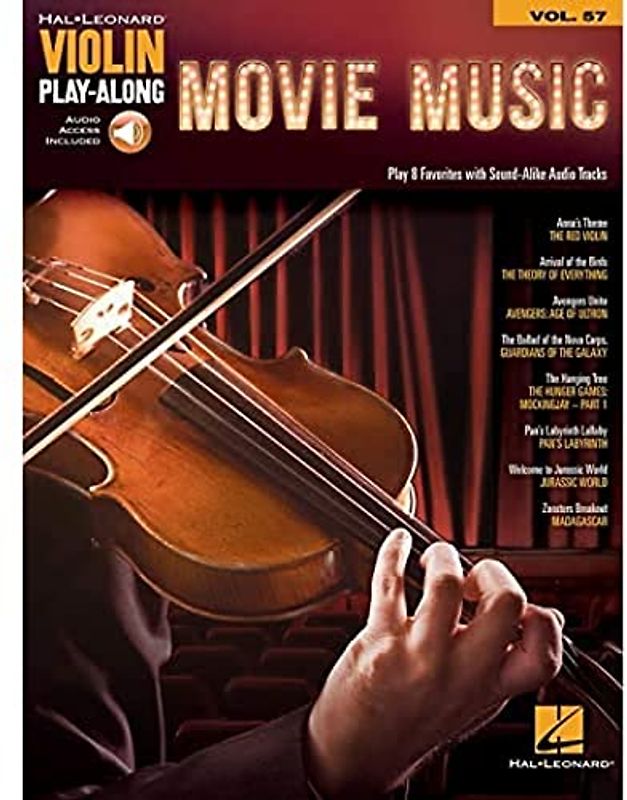 Violin Play-Along Volume 57: Movie Music (Book & Online Audio) (Hal Leonard Violin Play-along, Band 57) (Hal Leonard Violin Play-along, 57, Band 57)
