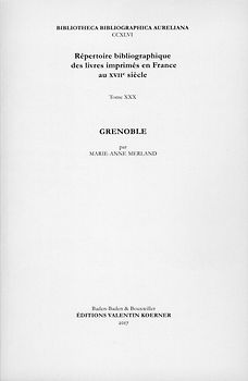 Répertoire bibliographique des livres imprimés en France au XVIIe siècle (30 volumes)