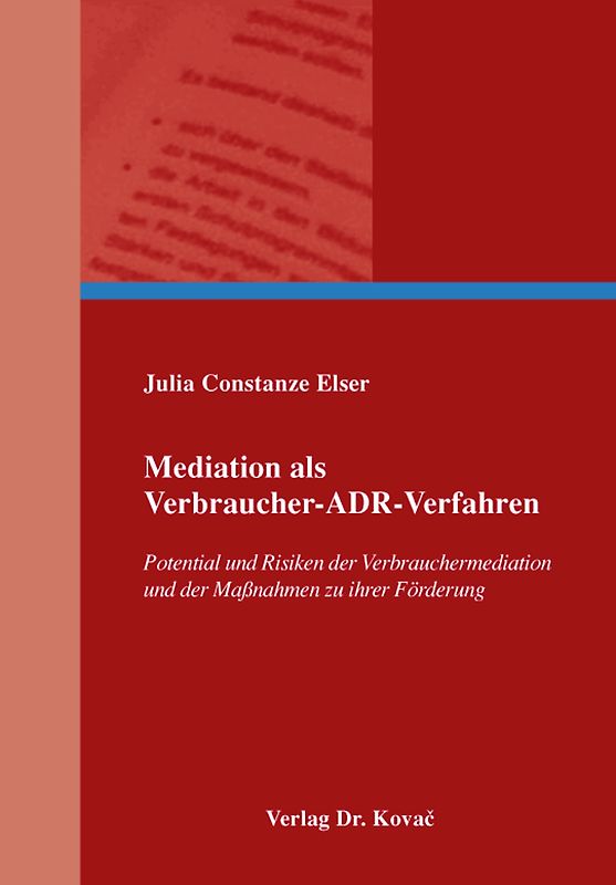 Mediation als Verbraucher-ADR-Verfahren
