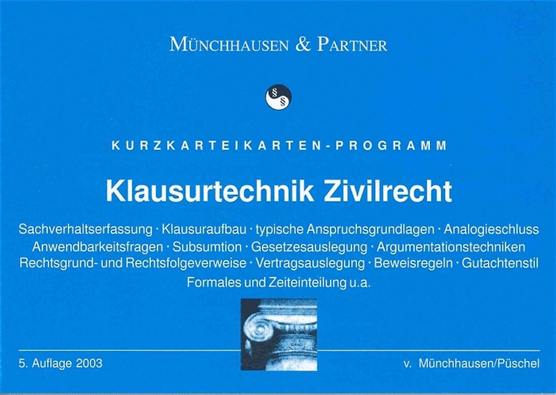 Klausurtechnik Zivilrecht