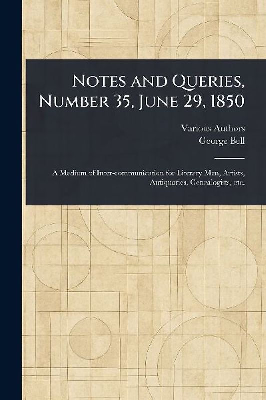 Notes and Queries, Number 35, June 29, 1850