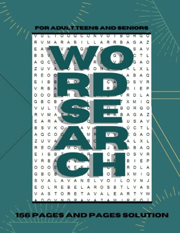 Wordsearch book for adults and children to complete with the whole family: Contains 156 pages, solution pages, pages on different topics and more.
