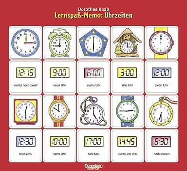 Dorothee Raab - Lernspaß-Memo / Uhrzeiten
