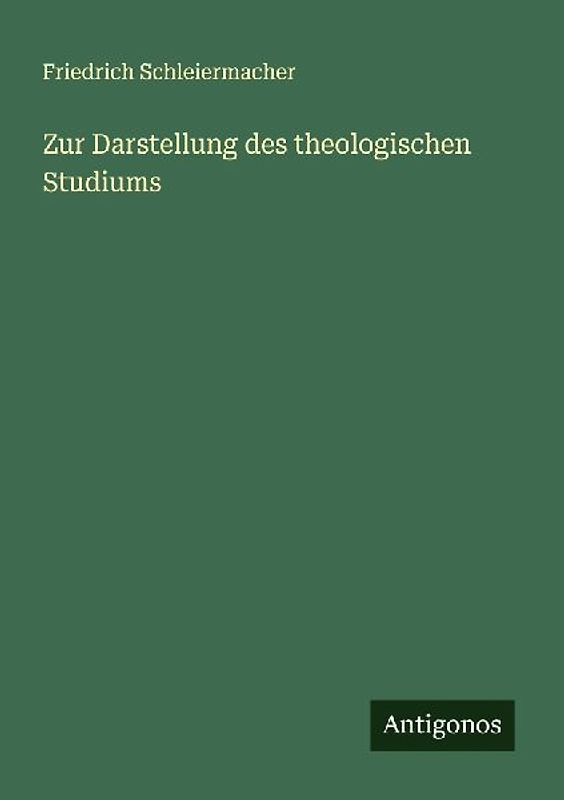 Zur Darstellung des theologischen Studiums