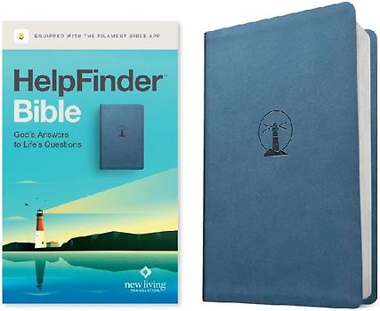 Helpfinder Bible Nlt, Filament Enabled (Leatherlike, Harbor Blue, Red Letter)