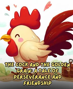 The Cock and the Golden Grain - A Tale of Perseverance and Friendship: short story for kids about cock, adventure story for kids age 4-8