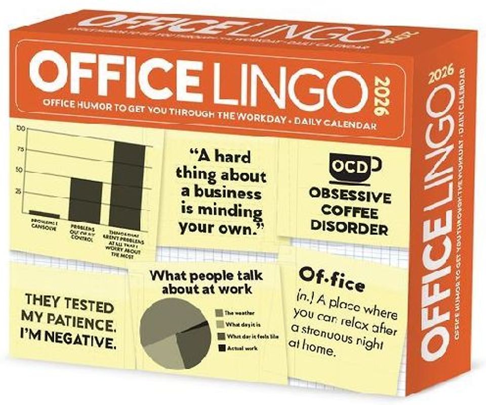 Office Lingo 2026 5.4 X 6.2 Box Calendar