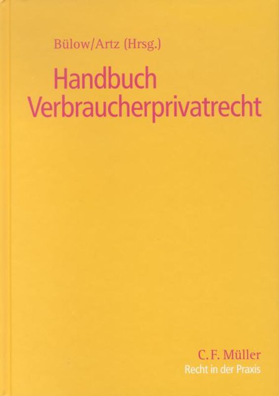 Handbuch Verbraucherprivatrecht