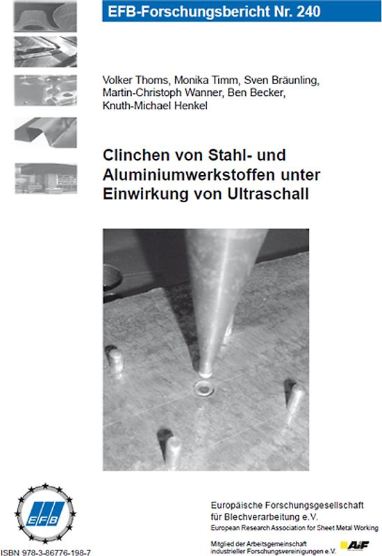 Clinchen von Stahl- und Aluminiumwerkstoffen unter Einwirkung von Ultraschall