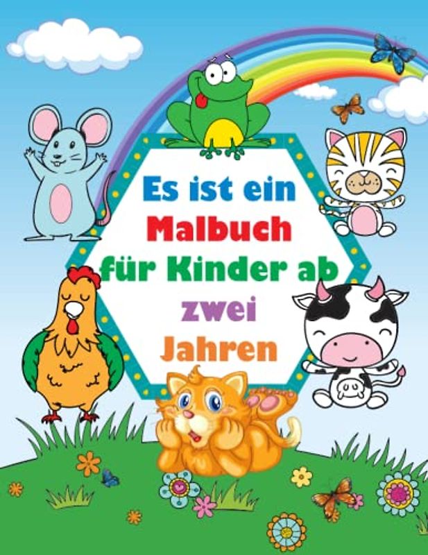 Es ist ein Malbuch für Kinder ab zwei Jahren: Das Malbuch ist ein tolles Malbuch für Kleinkinder und enthält 58 niedliche Tierbilder zum Ausmalen.