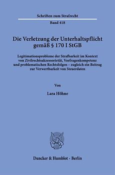Die Verletzung der Unterhaltspflicht gemäß § 170 I StGB.