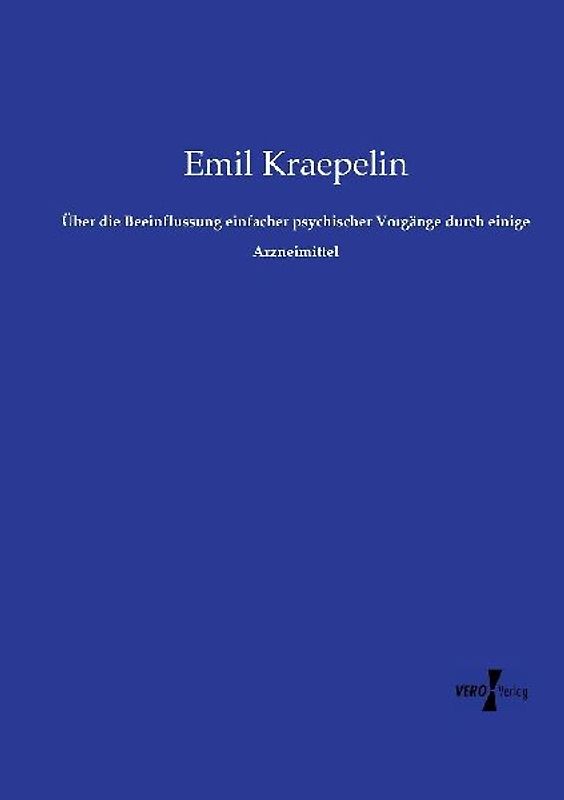 Über die Beeinflussung einfacher psychischer Vorgänge durch einige Arzneimittel