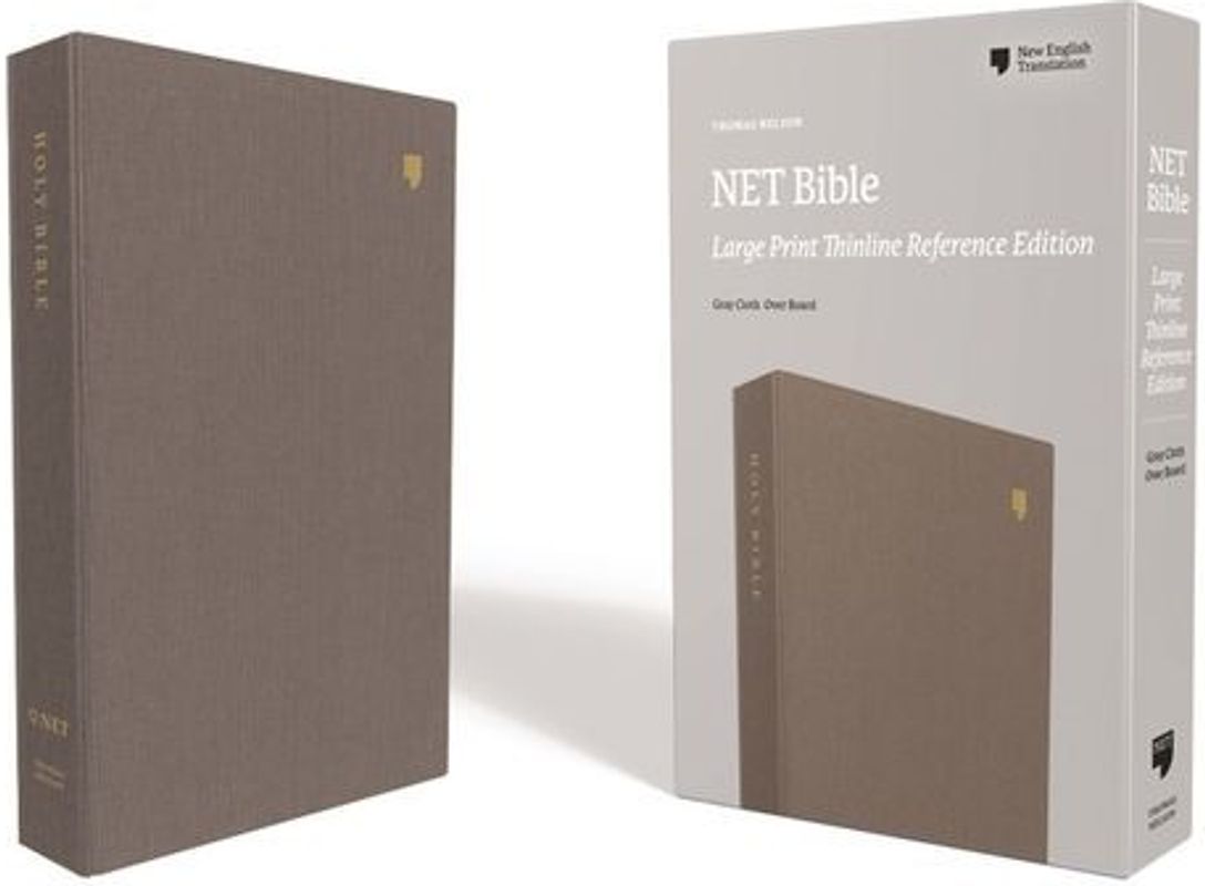 Net Bible, Thinline Reference, Large Print, Cloth Over Board, Gray, Comfort Print