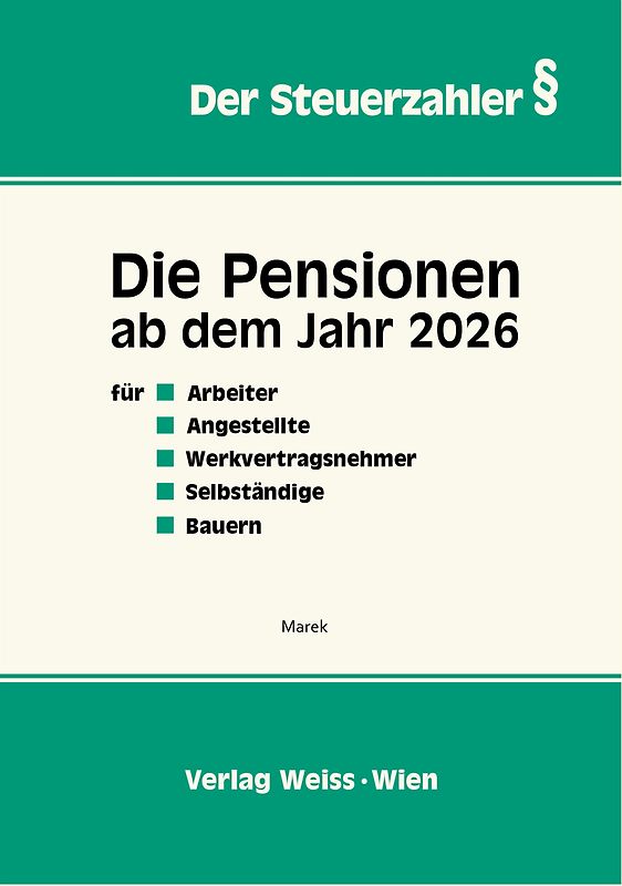 Die Pensionen ab dem Jahr 2026