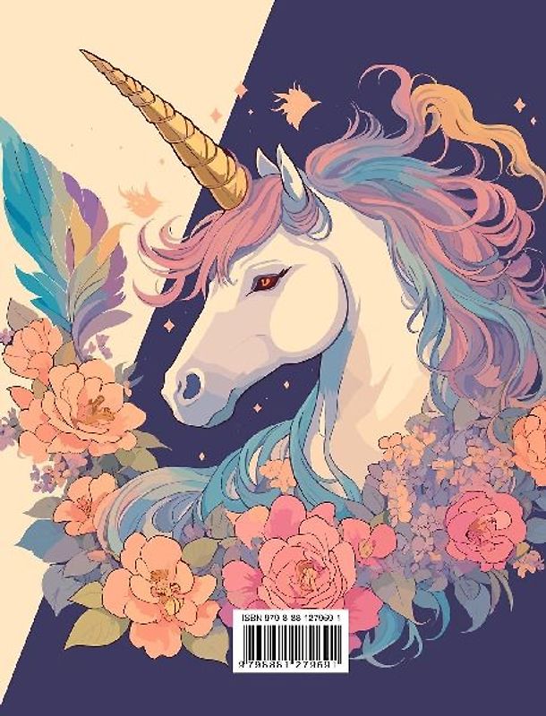 Enhörning Mandalas | Målarbok | Antistress och kreativa enhörningsscener för unga och vuxna