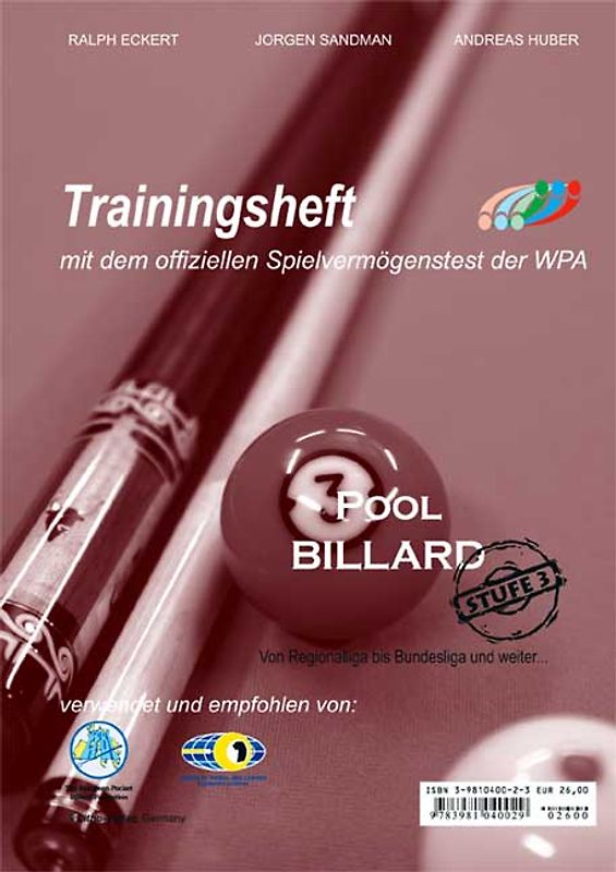 PAT Pool Billard Trainingsheft Level 3