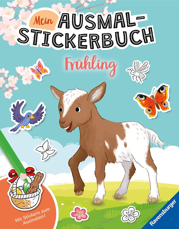Mein Ausmalstickerbuch - Frühling