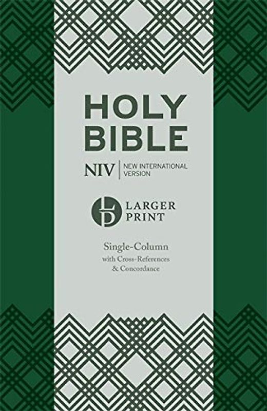NIV Larger Print Compact Single Column Reference Bible: Green Soft-tone