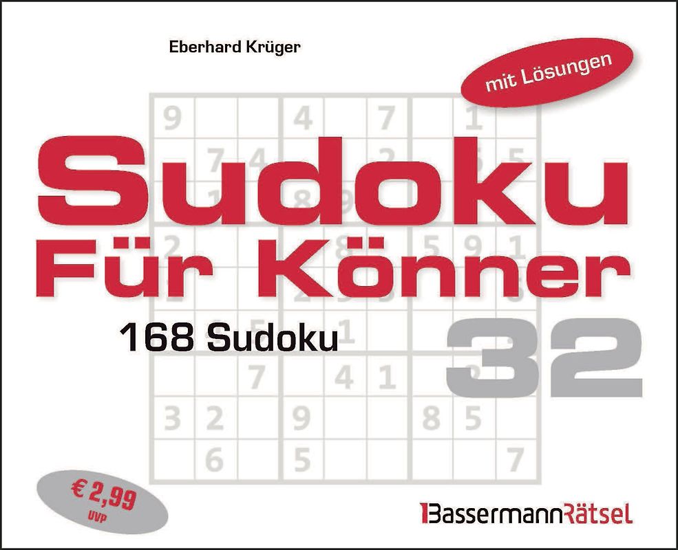 Sudoku für Könner 32 (5 Exemplare à 2,99 €)