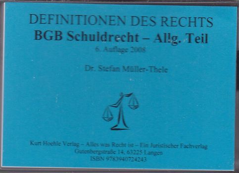 BGB Schuldrecht - Allgemeiner Teil