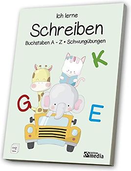 Schreib- und Rechenheft: Schwungübungen & Buchstaben A-Z