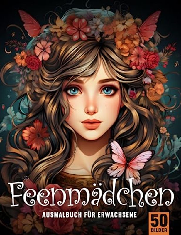 Feenmädchen Ausmalbuch für Erwachsene: Entfliehe dem Stress mit dem Feenmädchen Malbuch für Erwachsene