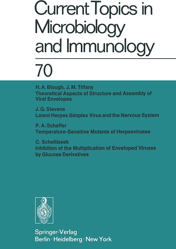 Current Topics in Microbiology and Immunology / Ergebnisse der Mikrobiologie und Immunitätsforschung