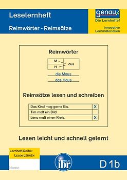 D1b Leselernheft - Reimwörter und Reimsätze