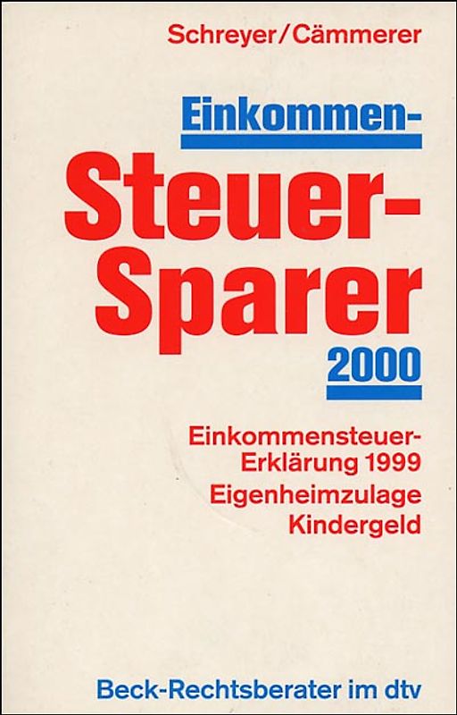 Einkommensteuer-Sparer 2000
