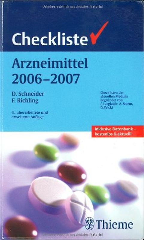 Checkliste Arzneimittel A-Z (incl. Online-Datenbank-Nutzung für 2 Jahre ab Registrierung)