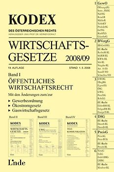 Kodex Wirtschaftsgesetze, Band I