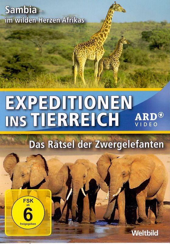Expeditionen ins Tierreich: Sambia, im wilden Herzens Afrika / Das Rätsel der Zwergelefanten [Weltbild] DVD