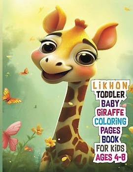 Likhon Toddler Baby Giraffe Coloring Pages Book for Kids Ages 4-8