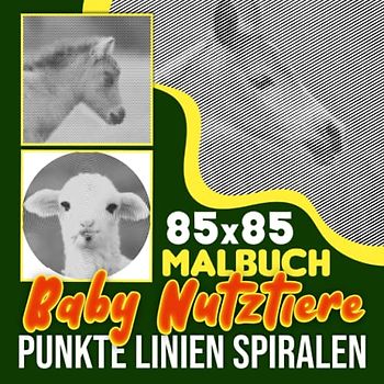 Baby Nutztiere Punkte Linien Spiralen Malbuch: Natürliches Tiermalbuch Spiral | So zeichnen Sie Linienseiten für Kinder, Kinder oder Verliebte | ... | Urlaub | Jeder Anlass | Zum Stressabbau