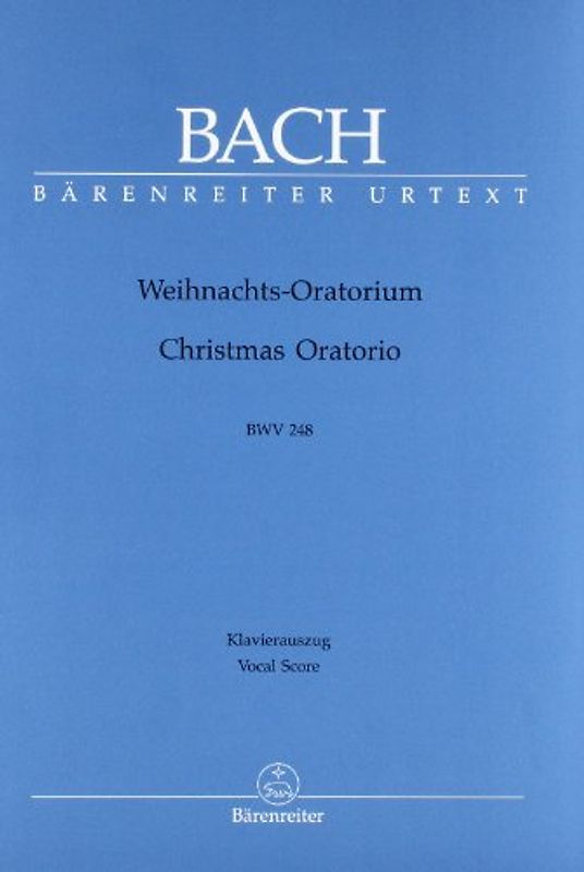 Weihnachtsoratorium Bwv 248. Klavierauszug