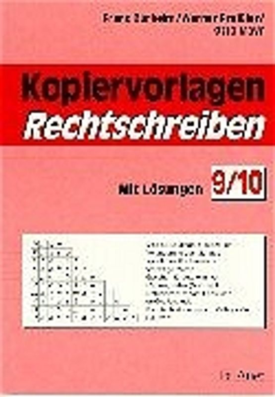 Kopiervorlagen Rechtschreiben - Neue Rechtschreibung
