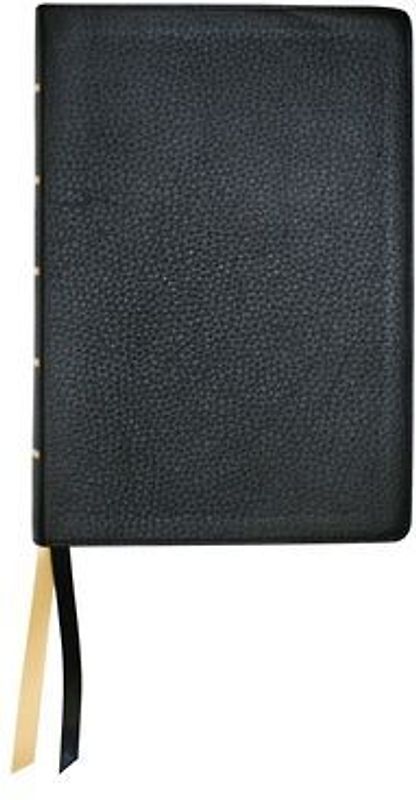 NASB Large Print Wide Margin - Black Cowhide