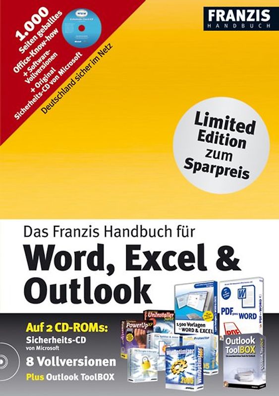 Das Franzis Handbuch für Word, Excel & Outlook
