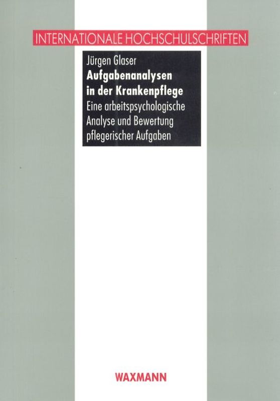 Aufgabenanalysen in der Krankenpflege