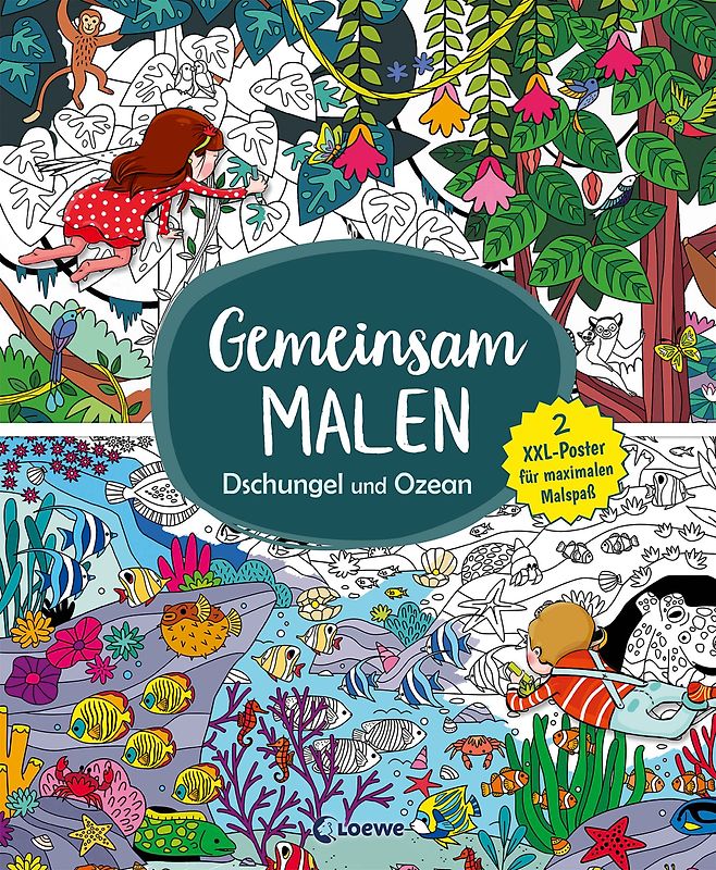 Gemeinsam malen - Dschungel und Ozean