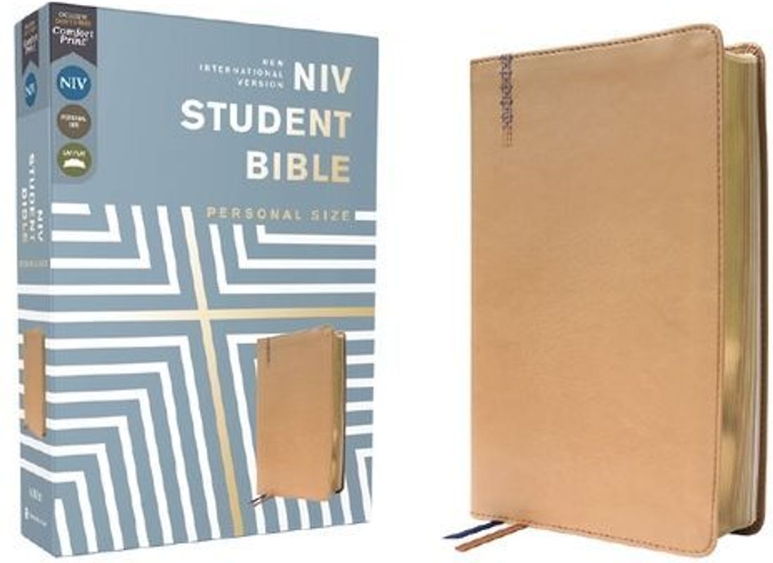 Niv, Student Bible, Personal Size, Leathersoft, Tan, Comfort Print