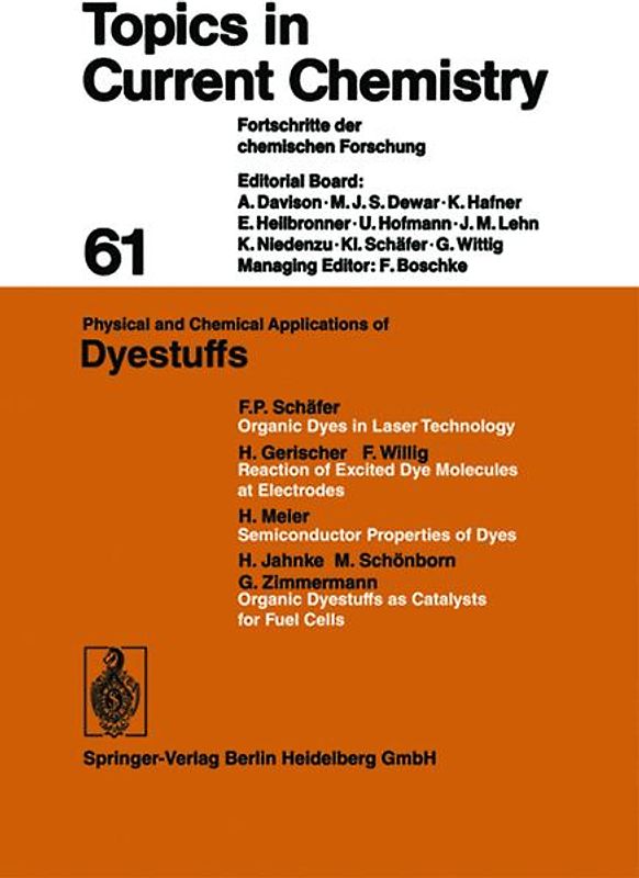 Physical and Chemical Applications of Dyestuffs
