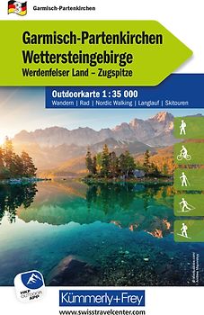 Kümmerly+Frey Outdoorkarte Deutschland 3 Garmisch-Partenkirchen, Wettersteingebirge 1:35.000