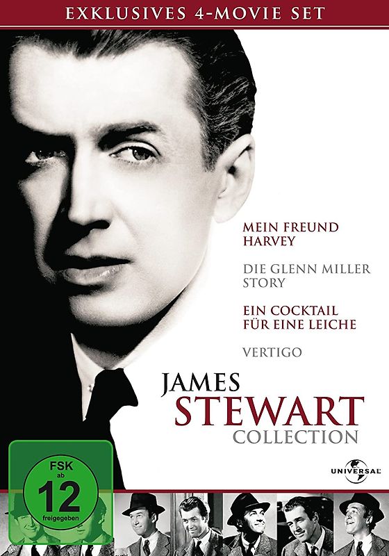 James Stewart Collection: Mein Freund Harvey / Die Glenn Miller Story / Cocktail für eine Leiche / Vertigo [4 DVDs] DVD